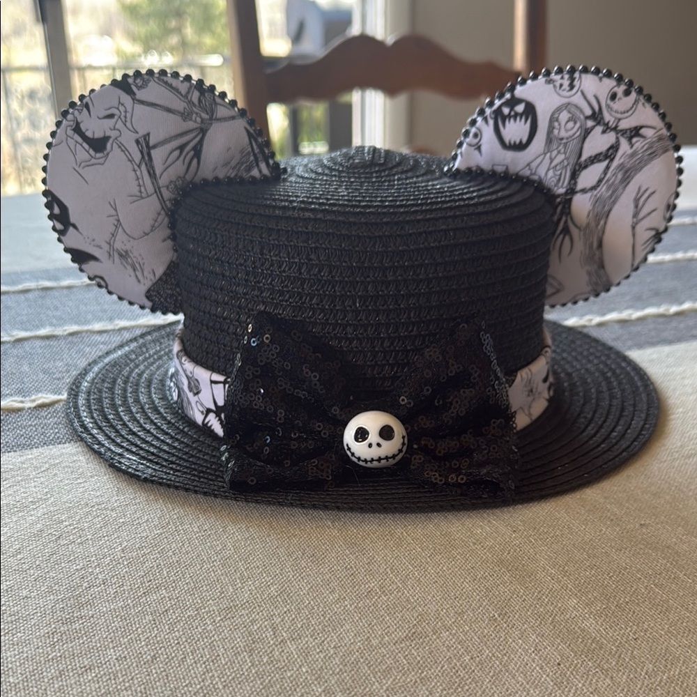 Nightmare Before Christmas Mickey Ears Custom Hat (NWOT)